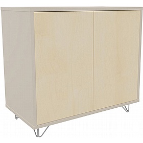 Boss Design Contract 2 Door Tall Credenza with Wire Feet - Office Storage