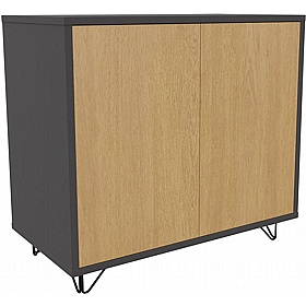 Boss Design Contract 2 Door Tall Credenza with Wire Feet - Office Storage