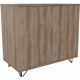 Boss Design Contract 2 Door Tall Credenza with Wire Feet - Office Storage