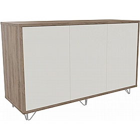 Boss Design Contract 3 Door Tall Credenza with Wire Feet - Office Storage