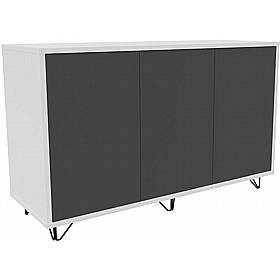 Boss Design Contract 3 Door Tall Credenza with Wire Feet - Office Storage