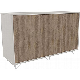 Boss Design Contract 3 Door Tall Credenza with Wire Feet - Office Storage