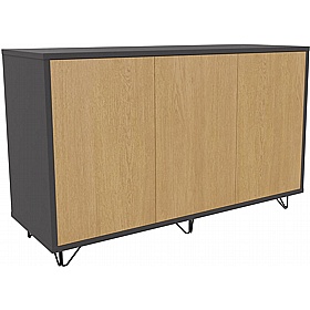 Boss Design Contract 3 Door Tall Credenza with Wire Feet - Office Storage