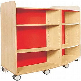 KubbyClass Grand Mobile Library Bookcases Island with Centre Seat Bundle - School Furniture