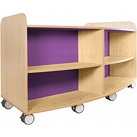 KubbyClass Grand Mobile Library Bookcases Island with Centre Seat Bundle - School Furniture