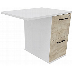 Unified Duo Rectangular Desk High Extension Pedestal