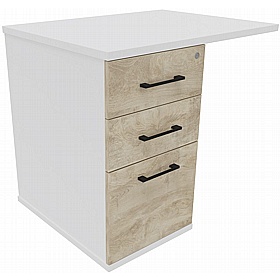 Unified Duo Rectangular Desk High Extension Pedestal - Office Storage