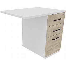 Unified Duo Rectangular Desk High Extension Pedestal - Office Storage