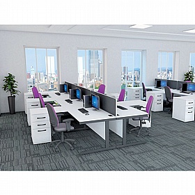 Unified Duo Rectangular Desk High Extension Pedestal - Office Storage