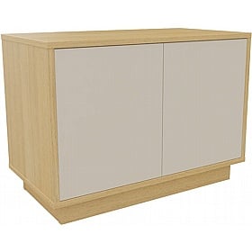 Boss Design Contract 2 Door Desk High Credenza with Plinth Base - Office Storage
