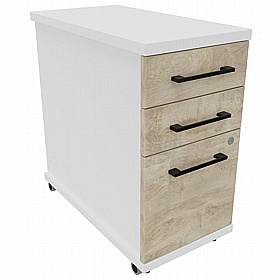 Unified Duo Tall Narrow Under Desk Mobile Pedestals