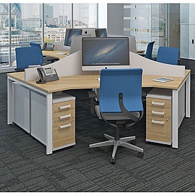 Unified Duo Tall Narrow Under Desk Mobile Pedestals - Office Storage
