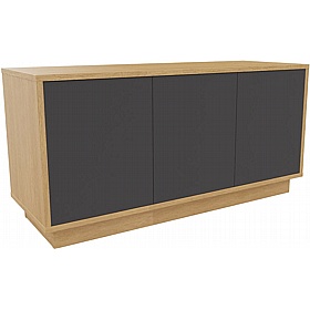 Boss Design Contract 3 Door Desk High Credenza with Plinth Base - Office Storage
