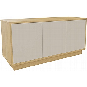 Boss Design Contract 3 Door Desk High Credenza with Plinth Base - Office Storage