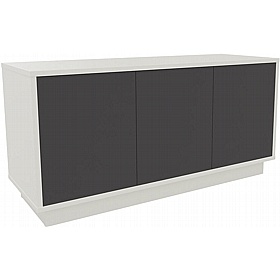 Boss Design Contract 3 Door Desk High Credenza with Plinth Base