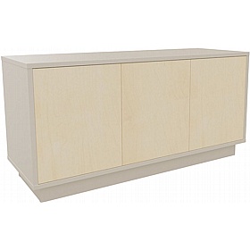 Boss Design Contract 3 Door Desk High Credenza with Plinth Base - Office Storage