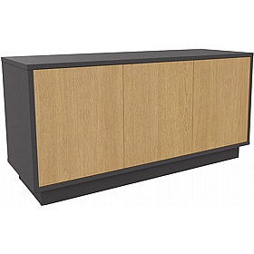 Boss Design Contract 3 Door Desk High Credenza with Plinth Base - Office Storage