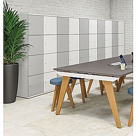 Unified Duo Wooden Office Lockers - Office Storage