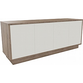 Boss Design Contract 4 Door Desk High Credenza with Plinth Base - Office Storage