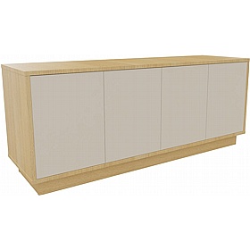 Boss Design Contract 4 Door Desk High Credenza with Plinth Base - Office Storage