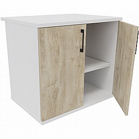 Unified Duo Desk High Double Door Office Cupboards - Office Storage