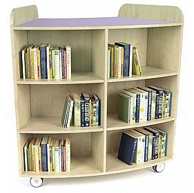 KubbyClass Mobile Junior Library Curved Bookcases Bundle - School Furniture