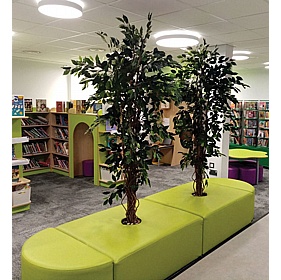 KubbyClass Library Acorn Island Rectangular Tree Seat - School Furniture