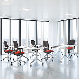 Boss Design Deploy Rectangular Conference and Training Flip Top Tables - Meeting Room