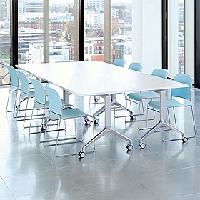 Boss Design Deploy Rectangular Meeting and Breakout Flip Top Tables