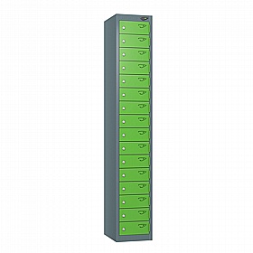 Pure Antibacterial 16 Door Personal Effects Locker with Cam Lock - Office Storage