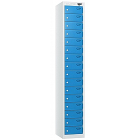 Pure Antibacterial 16 Door Personal Effects Locker with Cam Lock - Office Storage