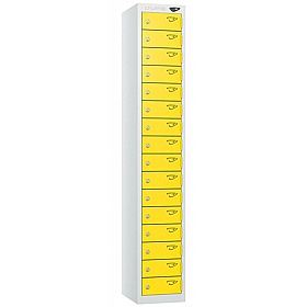 Pure Antibacterial 16 Door Personal Effects Locker with Cam Lock - Office Storage