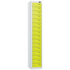Pure Antibacterial 16 Door Personal Effects Locker with Cam Lock - Office Storage