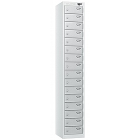 Pure Antibacterial 16 Door Personal Effects Locker with Cam Lock - Office Storage