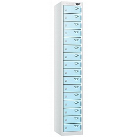 Pure Antibacterial 16 Door Personal Effects Locker with Cam Lock - Office Storage