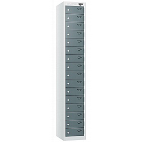 Pure Antibacterial 16 Door Personal Effects Locker with Cam Lock - Office Storage