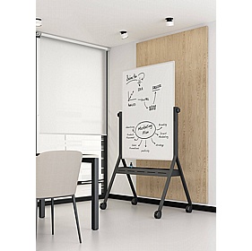 Elite Mobile Swivel Portrait Magnetic Whiteboards - Display Equipment