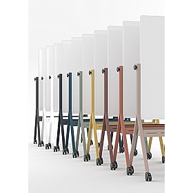 Elite Mobile Swivel Portrait Magnetic Whiteboards - Display Equipment