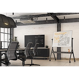 Elite Mobile Swivel Landscape Magnetic Whiteboards - Display Equipment