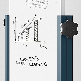 Elite Mobile Swivel Landscape Magnetic Whiteboards - Display Equipment