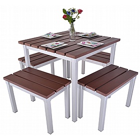 Gopak EnviroEco Square Outdoor Picnic and Dining Tables - Breakout & Canteen