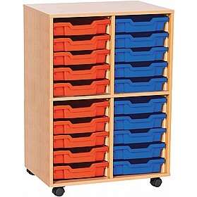 EduStore Double Column 20 Shallow Tray Storage