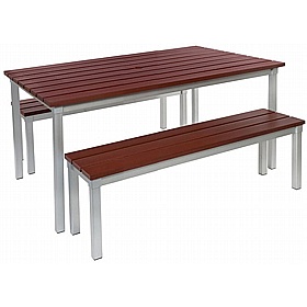 Gopak EnviroEco Rectangular Outdoor Picnic and Dining Bundle - Breakout & Canteen