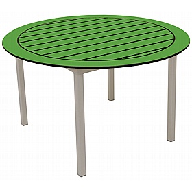 Gopak EnviroSlat Compact Round Outdoor Picnic and Dining Tables - Breakout & Canteen