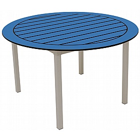 Gopak EnviroSlat Compact Round Outdoor Picnic and Dining Tables - Breakout & Canteen