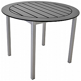 Gopak EnviroSlat Compact Round Outdoor Picnic and Dining Tables - Breakout & Canteen