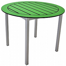 Gopak EnviroSlat Compact Round Outdoor Picnic and Dining Tables - Breakout & Canteen