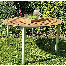 Gopak EnviroSlat Compact Round Outdoor Picnic and Dining Tables - Breakout & Canteen