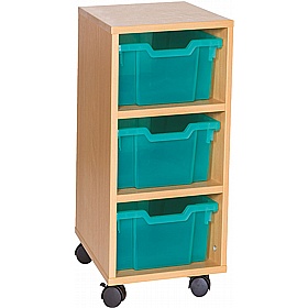 EduStore Single Column 3 Deep Tray Storage