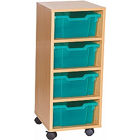 EduStore Single Column 4 Deep Tray Storage